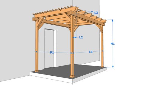 Dimensions générales de ma pergola - PERGOLAS et TONNELLES à faire soi-même Pergola Diy, Patio Pergola, Building A Pergola, Open Concept Living Room, Boho Garden, Wooden Pergola, Garden Deco, Pergola Plans, Diy Pergola