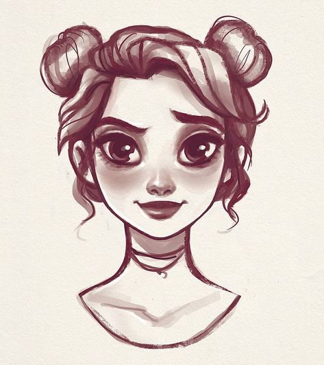 @art_by_elliee on Instagram: “Space buns and sass are the only things I can draw when I'm art blocked 😂  #doodle #art #instaart #creative #characterdesign #illustration…” Space Buns Drawing, Buns Drawing, Space Buns, Girl Drawing Sketches, Cartoon Girl Drawing, Bun Hair, Pencil Art Drawings, Art Drawings Sketches, Cartoon Art Styles