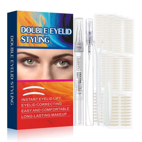 PRICES MAY VARY. 【3 DIFFERENT SIZES】- The product comes with 3 different sizes of eye strips for hooded eyes, 1 double eyelid cream, 1 fork bar, 1 tweezer, and 1 spray bottle, which is good for your daily use and replacement. Different sizes of eye lid lifters can bring different widths of eyelids, which can meet your long-term needs. 【INSTANT EYELID LIFTING EFFECT 】The beauty secret tool for bigger and wide-opened eyes. Try this easy to use strips by for eyelid lift without surgery. perfect for Mono Eyelid, Eyelid Cream, Droopy Eyelids, Eyelid Lift, Eyelid Tape, Instant Lifts, Double Eyelid, Eye Makeup Pictures, Hooded Eyes