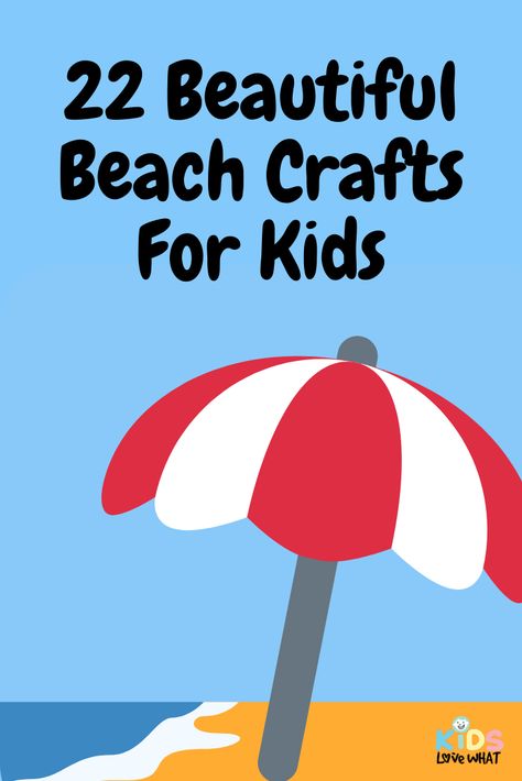 Beach Umbrella Craft Preschool, Beach Theme Arts And Crafts For Kids, Kids Beach Crafts Easy Diy, Beach Art Projects For Kids Preschool, Beach Art For Preschool, Hello Summer Crafts For Kids, Summer Beach Crafts For Kids, Beachy Crafts For Kids, Beach Day Craft