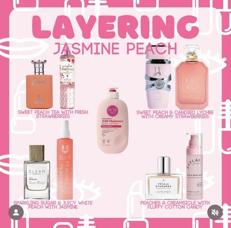 Eos Lotion, Jasmine Scent, Pound Cake With Strawberries, Pink Cosmetics, Fragrances Perfume Woman, Perfume Collection Fragrance, Body Smells, Peach Tea, Perfume Scents