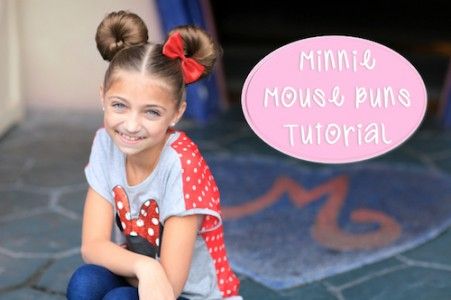 Minnie Mouse Buns | Hairstyle Tutorial Disney Hairstyles, 5 Minute Hairstyles, Disney Hair, Hair Bun Tutorial, Bun Tutorial, Disney Side, Crazy Hair Days, Crazy Hair