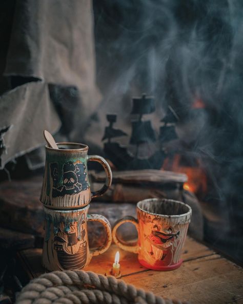 @pitchpinepottery shared a photo on Instagram: “Ahoy, Mateys! Swab the poop deck, batten down the hatches—Pirates of Pitchlandia have arrived with plenty of booty on board to go ‘round ☠️…” • Oct 27, 2020 at 1:01am UTC Davey Jones, Poop Deck, Pottery Pieces, Hatches, Set Sail, Grog, On Board, Singing, Wicked