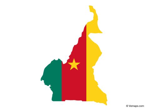 Flag Map of Cameroon | Free Vector Maps Cameroon Flag, Widget Photos, Outline Format, African Flag, Wallpaper Earth, County Map, Flag Art, Axis Powers, Map Vector