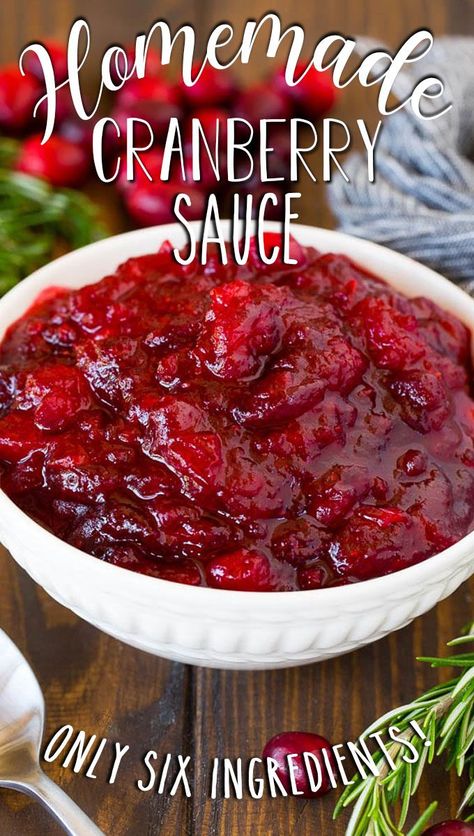 Homemade Cranberry Sauce Recipe, Fresh Cranberry Recipes, Cranberry Sauce Thanksgiving, Best Cranberry Sauce, Easy Cranberry Sauce, Cranberry Orange Sauce, Fresh Cranberry, Homemade Cranberry Sauce, Thanksgiving Food Sides