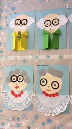 Grandparents day! Kids Crafts Toddlers, Grandparents Day Crafts, Happy Grandparents Day, Grandparents Day Gifts, Halloween Diy Crafts, 100th Day Of School, Art N Craft, Mors Dag, Fathers Day Crafts