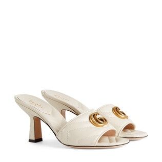 Women's Luxury Designer Luxury Shoes | Women's Footwear | GUCCI® Canada Gucci Heels, Shoes Gucci, Gucci Marmont, Sandal Heels, Gucci Leather, White Band, Mule Sandals, Leather Mules, Gucci Mules