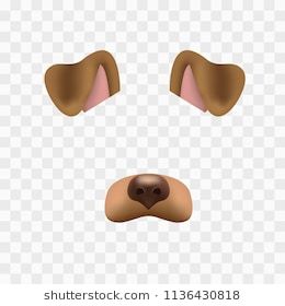 Dog face mask for video chat isolated on checkered background. Animal character ears and nose. 3d filter effect for selfie photo decoration. Brown dog elements. Snapchat Dog Filter, Background Animal, Checkered Background, Emoji Drawings, Dog Filter, Dog Mask, Animal Character, Dog Nose, Dog Rooms