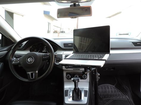 Amazon.com: Car Laptop Mount -Truck-Vehicle Notebook/Laptop Stand Holder: Computers & Accessories Vehicle Laptop Mount, Car Desk, Tablet Mount, Rv Tips, Stand Table, Rv Hacks, Computer Stand, Van Car, Car Office