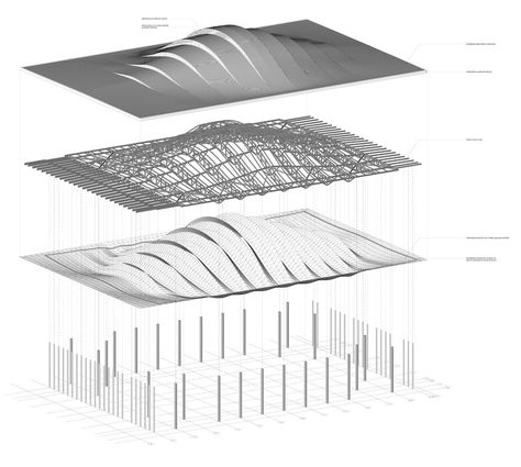 Roof Concept Architecture, Roof Design Architecture, Arch Structure, Architecture Design Presentation, Urban Design Concept, Arch Architecture, Airport Design, Conceptual Architecture, Roof Architecture