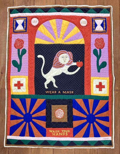 OH MY GOD I FINISHED THIS QUILT - by Carson Ellis Winter Solstice Poems, Carson Ellis, Mural Design, Postcard Design, Oh My God, Museum Of Contemporary Art, Whittling, My God, Album Art