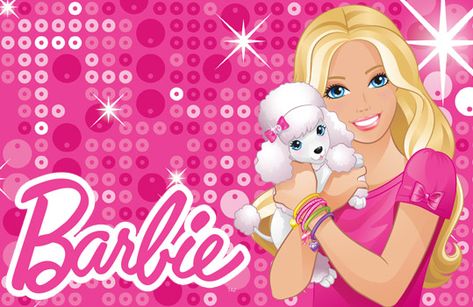 Barbie Images Free Printable, Pink Sparkly Background, Barbie Card, Tag Barbie, Barbie Birthday Invitations, Barbie Wallpaper, Tarpaulin Design, Barbie Dog, Sparkly Background