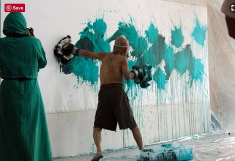 This old guy is beautiful. Love the colour. Love the boldness. Boxing Painting, Green Suitcase, Action Painting, Salou, Wow Art, Painted Boxes, Boxing Gloves, Mark Making, Art Therapy