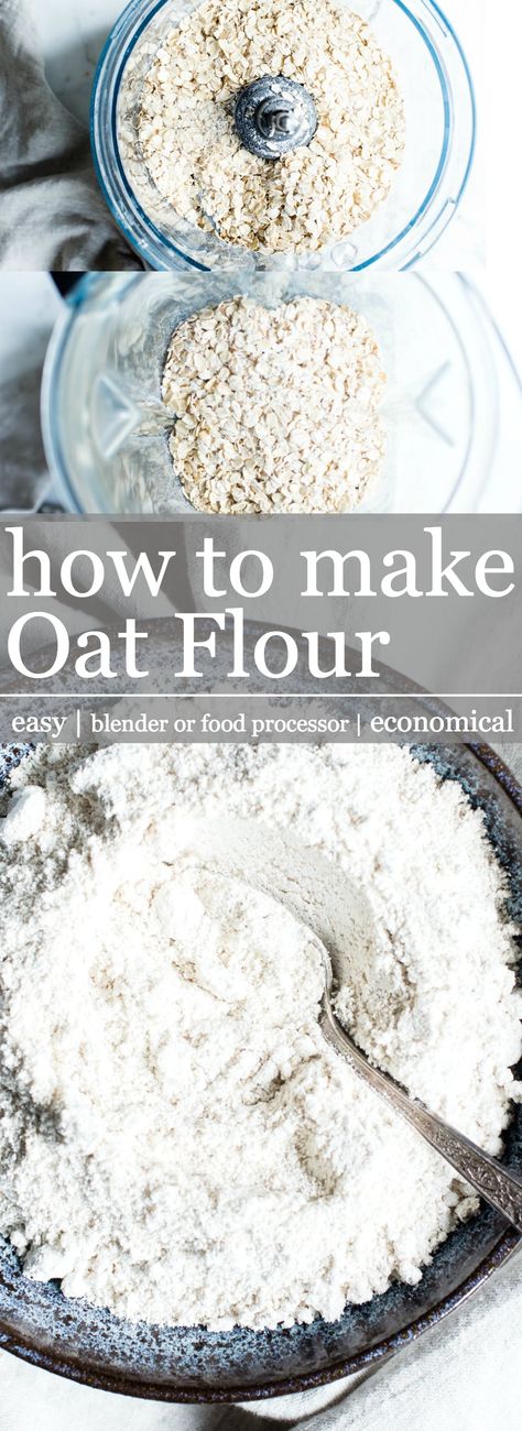 Make Oat Flour, Oat Flour Recipes, How To Make Oats, Flour Recipes, Idee Pasto Sano, Oat Flour, Baking Tips, Polenta, Real Food