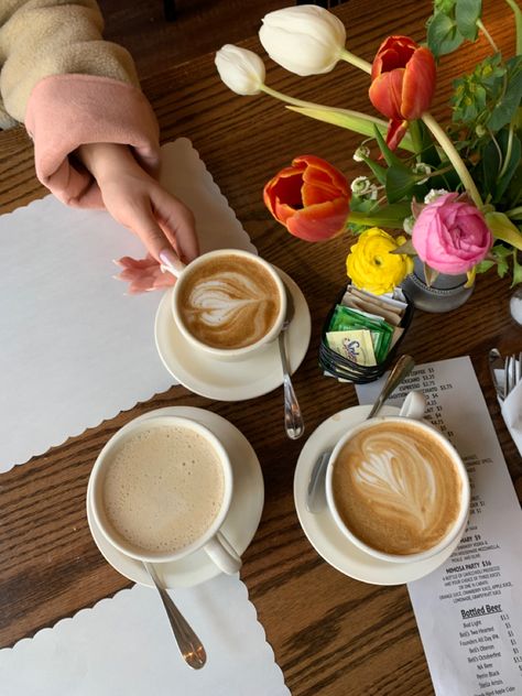 instagram story ideas | brunch aesthetic | flowers aesthetic | spring flowers | latte art | coffee aesthetic Floral Coffee Shop Aesthetic, Flower And Coffee Shop Aesthetic, Coffee Flower Aesthetic, Coffee And Tulips Aesthetic, Coffee And Tulips, Flower Cafe, Spring Aesthetic, Latte Art, Instagram Story Ideas