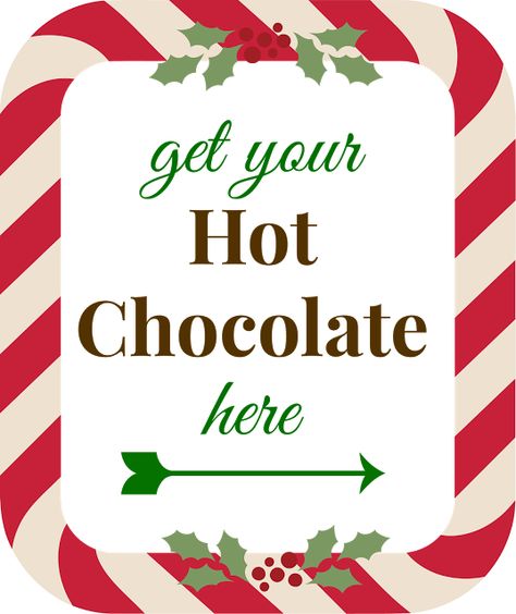 Just following Jesus in my real life...: Hot Chocolate Station - free printable to make your own! Hot Chocolate Sign Printable, Christmas Hot Chocolate Station, Hot Chocolate Bar Printable, Polar Express Christmas Party, Hot Cocoa Party, Printable Signs Free, Hot Chocolate Station, Hot Cocoa Bar Sign, Hot Chocolate Sign