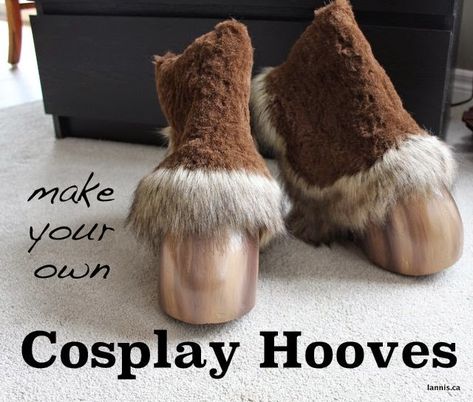 Satyr Legs Diy, Diy Hooves Shoes, Krampus Costume Female, Faun Cosplay Female, Goat Tail Cosplay, Diy Satyr Legs Faun Costume, Female Krampus Cosplay, Saytr Cosplay Diy, Diy Hooves