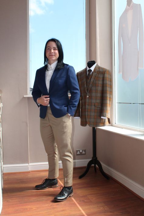 Tomboy Wedding Outfit Guest, Tomboy Wedding Outfit, Nonbinary Wedding Outfit, Lucy Spraggan, Nonbinary Wedding, Soft Butch, Butch Fashion, Women's Suits, Stylish Work Attire