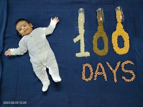 100 Days Photoshoot Ideas, 100days Baby Photography, Baby 100 Days Photo Ideas, 100 Days Photoshoot, 100 Days Baby Photoshoot, Monthly Baby Photography, Monthly Photoshoot, Baby Photography Poses, Baby Birthday Photoshoot