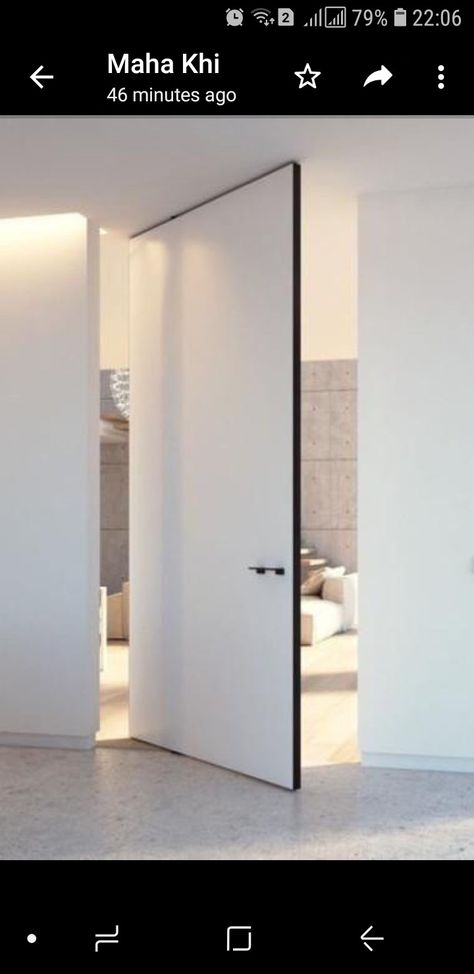 Doors Interior Modern, Bathroom Door, Pivot Doors, Sliding Barn Door Hardware, Open Door, House Doors, Modern Door, Bathroom Doors, Design Del Prodotto