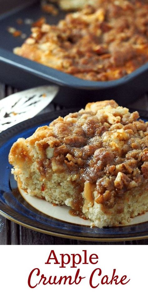 Soft, delicate cake, and crunchy, buttery top, this Apple Crumb Cake is an ultimately delicious dessert filled with tender-crisp apples flavored with a touch of cinnamon. #applecake #applecrisp #appledesserts Caramel Apple Coffee, Filipino Cake, Apple Crumb Cake Recipe, Apple Crumb Cake, Apple Coffee Cake, Apple Crumble Cake, Apple Crumb Cakes, Apple Coffee, Crumb Cake Recipe