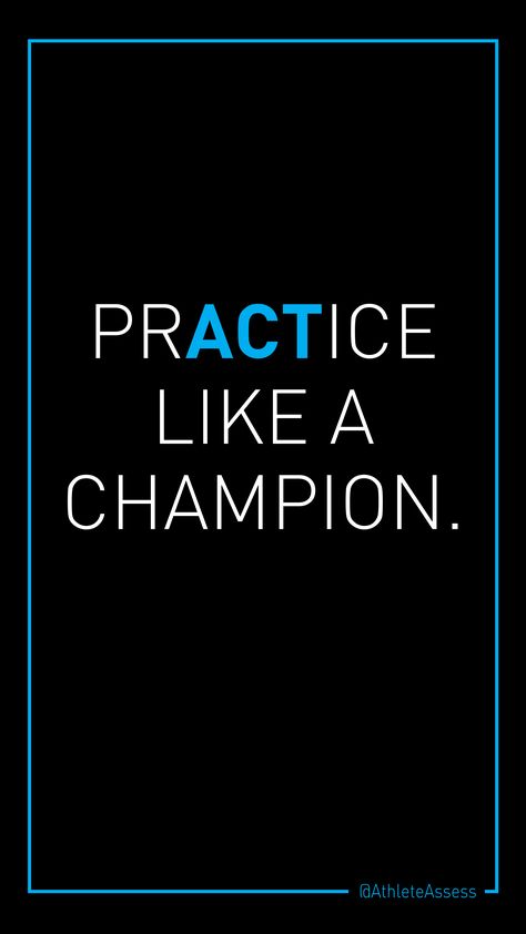 Attitude is everything. Practice (and ACT) like a Champion and you’ll be more likely to become one 🏆🙌🏼 #QuoteOfTheDay #ActLikeAChampion #PracticeIsKey Practice Practice Practice Quotes, Practice Like A Champion, Champion Mentality Wallpaper, I Am A Champion, Champion Mindset Quotes, Basketball Quotes Short, Champions Quotes, Business Goals Quotes, Softball Inspiration