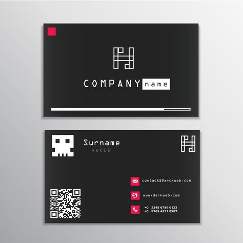 Hacker Logo, Identity Card Design, Business Checklist, Modern Business Card, Business Card Modern, Portfolio Web Design, Japanese Graphic Design, Modern Business Cards, Visiting Cards