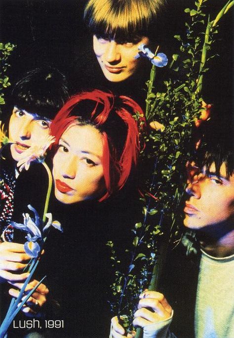 Lush Lush Poster Band, Lush Poster, Miki Berenyi, Lush Band, Band Photoshoot, 90s Memories, Band Poster, Promotional Photos, Sonic Youth