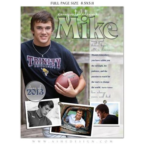 Senior Yearbook Ads – Page 2 – AsheDesign Senior Yearbook Ad Template, Yearbook Ad Template, Senior Yearbook Ads, Football Ads, Yearbook Ad, Senior Ads, Yearbook Template, Yearbook Layouts, Yearbook Pages