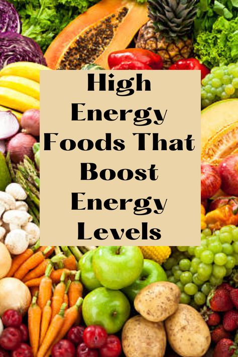 The foods you eat are essential in keeping your energy levels up. The types of foods you eat determine whether it's sustainable energy or not. You get sustained energy from high quality foods sources such as fruits and legumes. Read on for some high energy foods that boost energy levels.#energylevels #highenergyfood #boostenergy Healthy Foods That Give You Energy, Vegetables That Give You Energy, Energy Boosting Foods, High Energy Foods, Boost Energy Naturally, Smoothie Bowl Healthy, Boost Energy Levels, Healthy Carbs, Nutrient Rich Foods