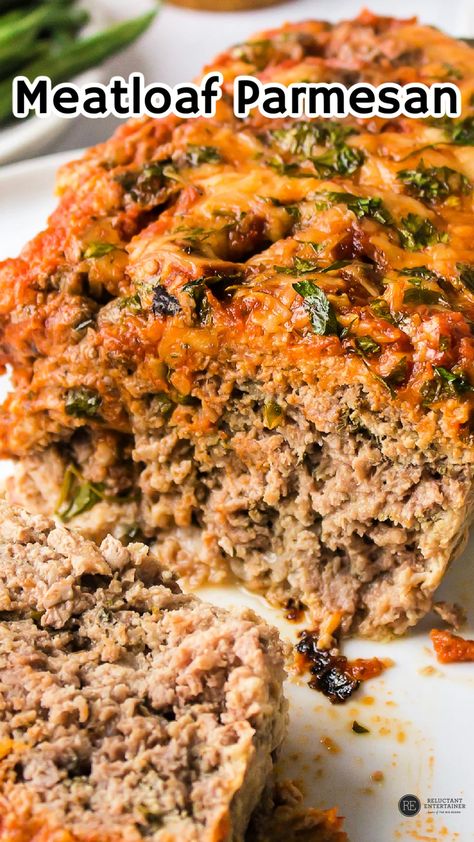 Enjoy this mixed ground turkey and ground beef meatloaf with Parmesan cheese and shredded Italian cheese—an easy Italian meatloaf recipe. Meatloaf With Parmesan Cheese, Easy Italian Meatloaf, Italian Meatloaf Recipes, Parmesan Meatloaf, Ground Beef Meatloaf, Ground Turkey Meatloaf, Italian Meatloaf, Beef Meatloaf, Cooking Fish