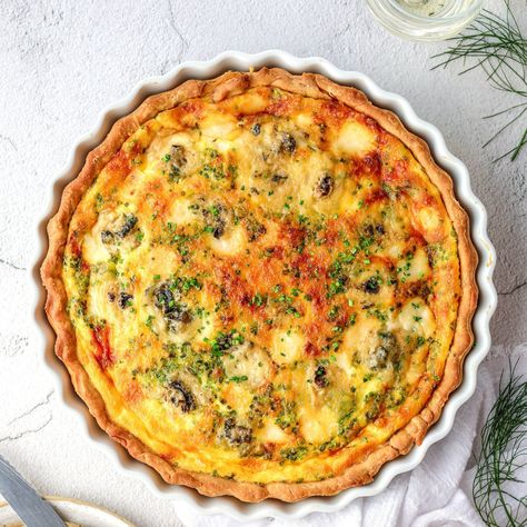 QUICHE AU FROMAGE — French Cooking Academy Goats Cheese Quiche, Authentic French Quiche Recipes, Cheese And Onion Quiche, French Cheese Course, Kale Quiche, Classic Quiche Lorraine Recipe Natasha’s Kitchen, French Cuisine Recipes, Comte Cheese, Quiche Pan