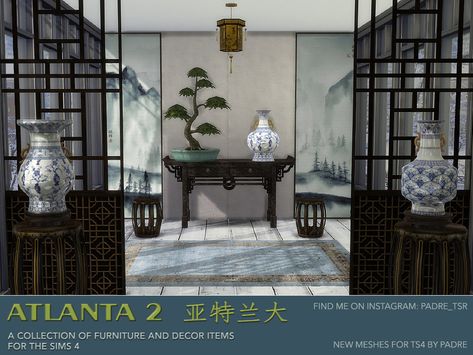 Asian Room, Chinese Light, Asian Wallpaper, Chinese House, Wooden Room Dividers, Asian Furniture, Chinese Decor, Sims Building, Mid Century Living