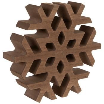 Dimensions: 4.44" H x 5" W x 1" D Material: MDF Color: Natural Quantity: 1 Create a beautiful wintertime display on your coffee table when you decorate with this Wood Snowflake! This piece is shaped like a snowflake with diamond-shaped cutouts in the center. Display this piece by itself or with other snowflake decorations for a setting that's full of wintry charm! Wood Snowflake Decor, Snowflakes Decor, Mdf Color, Wood Snowflake, Snowflake Template, Wooden Snowflakes, Snowflake Decorations, Snowflake Designs, Wood Work