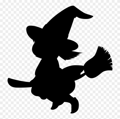 Witch Clipart Black And White, Gnome Silhouette, Witch Cartoon, Cartoon Black And White, Black And White Clipart, Cartoon Witch, Witch Silhouette, Witch Clipart, Cartoon Black