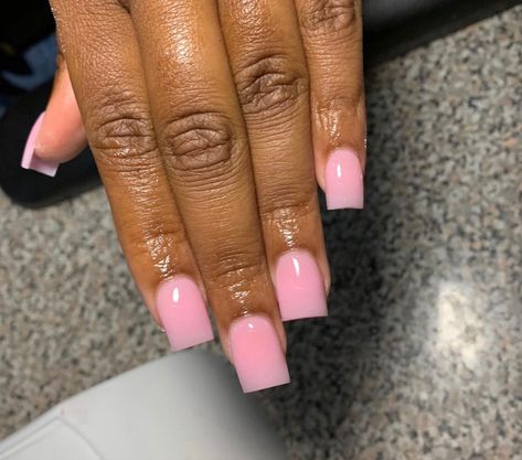 Pink Acrylic Overlay Natural Nails, Pink Short Acrylic Nails, Short Pink Acrylic Nails, Translucent Pink Nails, Plain Acrylic Nails, Spring Acrylic Nails, Diy Acrylic Nails, Colored Acrylic Nails, Girly Acrylic Nails