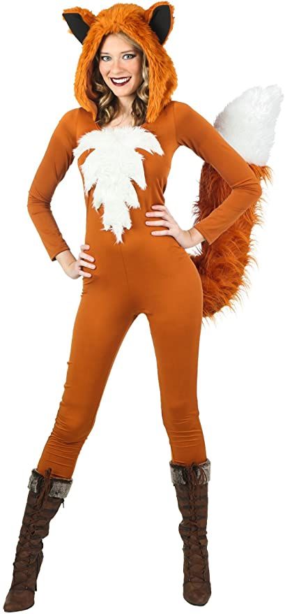 Amazon.com: Women's Fierce Fox Costume Sexy Fox Costume for Women: Clothing Diy Fox Costume, Foxhound Puppy, Fox Outfit, Fox Costume, Popular Costumes, Halloween Onesie, Animal Costumes, Fox Girl, The Fox And The Hound