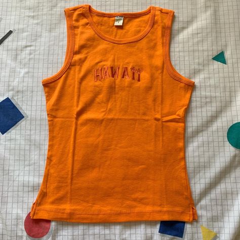 Thrifty Clothes, Depop Clothes, Embroidered Orange, Orange Tops, Thrift Inspo, Clothing Haul, Thrifted Outfits, Back To School Shopping, Pinterest Outfits