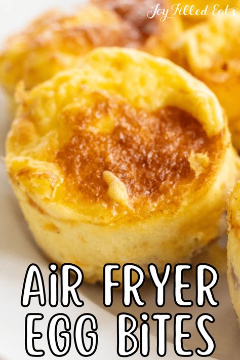 Omelet Bites, Air Fryer Egg Bites, Airfryer Breakfast, Air Fryer Recipes Breakfast, Fast Snack, Fried Breakfast, Joy Filled Eats, Air Fryer Oven Recipes, Recipes Snacks