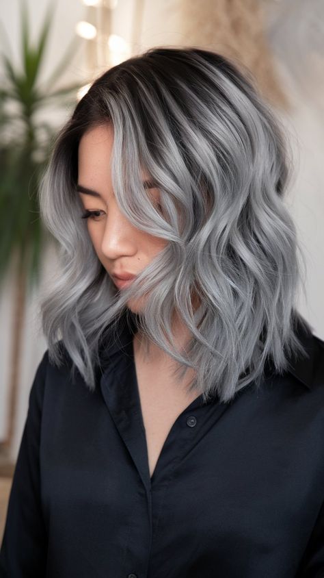 Grey and silver hair is a timeless trend that looks amazing at any age. From soft silver highlights to full silver-white transformations, these hairstyle ideas will give you the confidence to rock your silver strands.
#GreyHairStyles #SilverWhiteHair #BlendedGreyHair #GoingGreyGracefully #SilverHairColorIdeas Grey And Silver Hair, Silver Hair Styles, Silver Hair Colors, Silver White Hair, Silver Ombre, Silver Strand, Silver Highlights, Silver Hair Color, Hair Shine