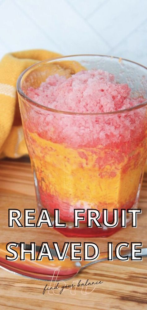 Homemade Shaved Ice, Shaved Ice Cream, Shaved Ice Dessert, Frozen Fruit Snacks, Shaved Ice Recipe, Snow Recipe, Ice Dessert, Ice Pop Recipes, Deserts Easy