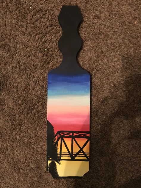 AST alpha sigma tau one tree hill paddle hombre sunset with bridge big little sorority paddle Big Little Canvas, Paddle Ideas, What Makes Me Me, Big Little Sorority, Sorority Paddles, Alpha Sigma Tau, Alpha Sigma, Tree Hill, One Tree Hill