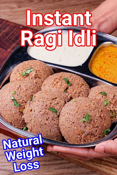 ragi idli recipe | instant raagi idli recipe | finger millet idlli recipe Instant Dinner Recipes Indian, Ragi Recipes Breakfast, Sooji Idli Recipe, Vegetarian Breakfast Recipes Indian, Ragi Idli Recipe, Rava Idli Recipe Video, Thatte Idli Recipe, Tiffin Ideas, Rava Idli Recipe