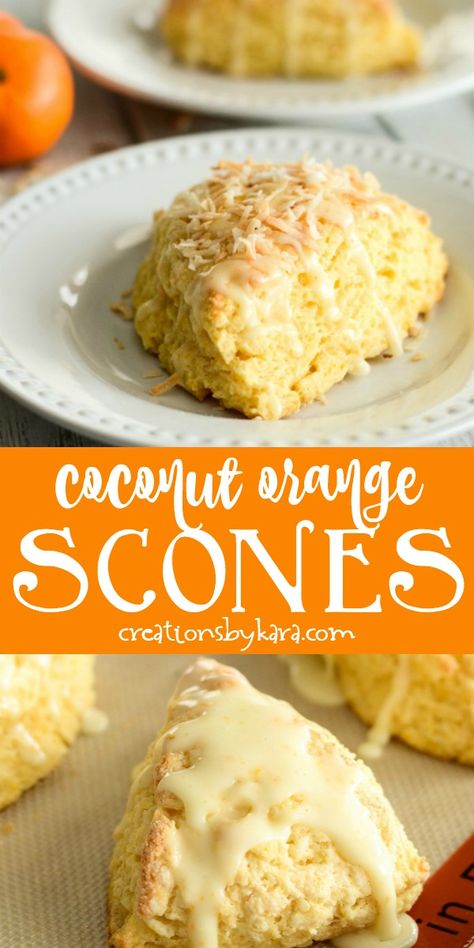 Coconut Scones Recipe, Orange Scone Recipe, Orange Scones Recipe, Scones Recipe Easy, Orange Scones, Homemade Scones, Scones Easy, Orange Glaze, Scones Recipe