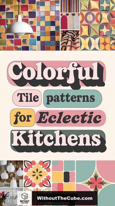 Colorful tile patterns can transform eclectic kitchens into vibrant and inviting spaces. Incorporating these designs not only enhances the aesthetic appeal but also adds a unique character to the kitchen. Explore various styles and color combinations that can elevate your kitchen's atmosphere and discover the potential of these striking tiles. #HomeDecor #KitchenDesign #TilePatterns #EclecticStyle #ColorfulHome #DesignInspiration Fish Tiles Kitchen, Kitchen Tiles Backsplash Colorful, Funky Kitchen Tiles, Kitchen Backsplash Colorful, Eclectic Backsplash, Fun Kitchen Backsplash Ideas, Striped Backsplash, Color Backsplash Kitchen, Colorful Kitchen Floor