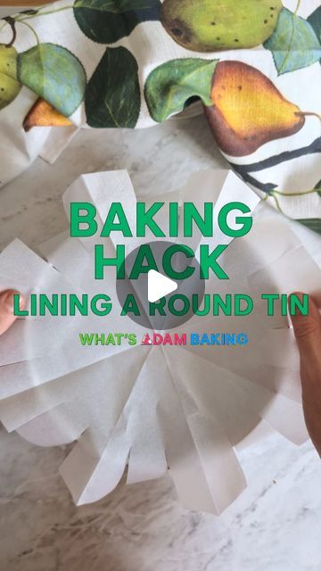 Baking Paper Hack, Baking Hack, Baking Tips And Tricks, Adam Miller, 8 Inch Cake, Baking Hacks, Cake Slice, Paper Cake, Baking Tins