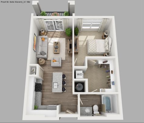 Floor Plans With Dimensions, Single Story House Floor Plans, Apartment 1 Bedroom, Small Apartment Floor Plans, Studio Apartment Floor Plans, 3d Plan, Studio Floor Plans, Studio Floor, Floor Plans Ranch