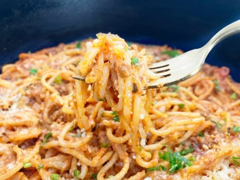 Alfredo Spaghetti Dutch Oven, Dutch Oven Spaghetti Alfredo, One Pot Spaghetti Alfredo, One Pot Spaghetti With Alfredo, Alfredo Spaghetti Recipes, Dutch Oven Alfredo Spaghetti, Alfredo Spaghetti Sauce Pasta, Tiktok Pasta Recipes, Dutch Oven Spaghetti