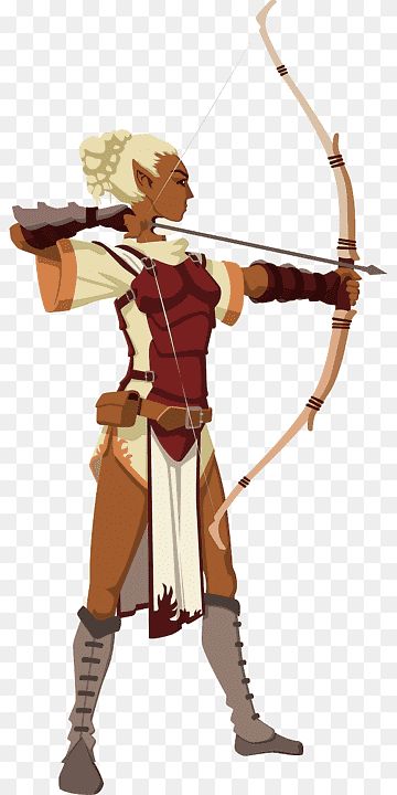 Outfits For Games, Female Archer, Elf Woman, Fantasy Png, Arrow Bow, Woman Png, Bow And Arrow, Side View, Png Images