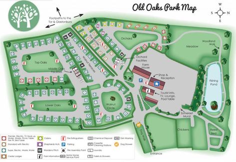 Holiday Park Map | Old Oaks Touring & Campsite In Somerset Touring Caravan, Camping Park, Caravan Site, Adventure Map, Site Map, Rv Park, Caravan Park, Holiday Park, Parking Design